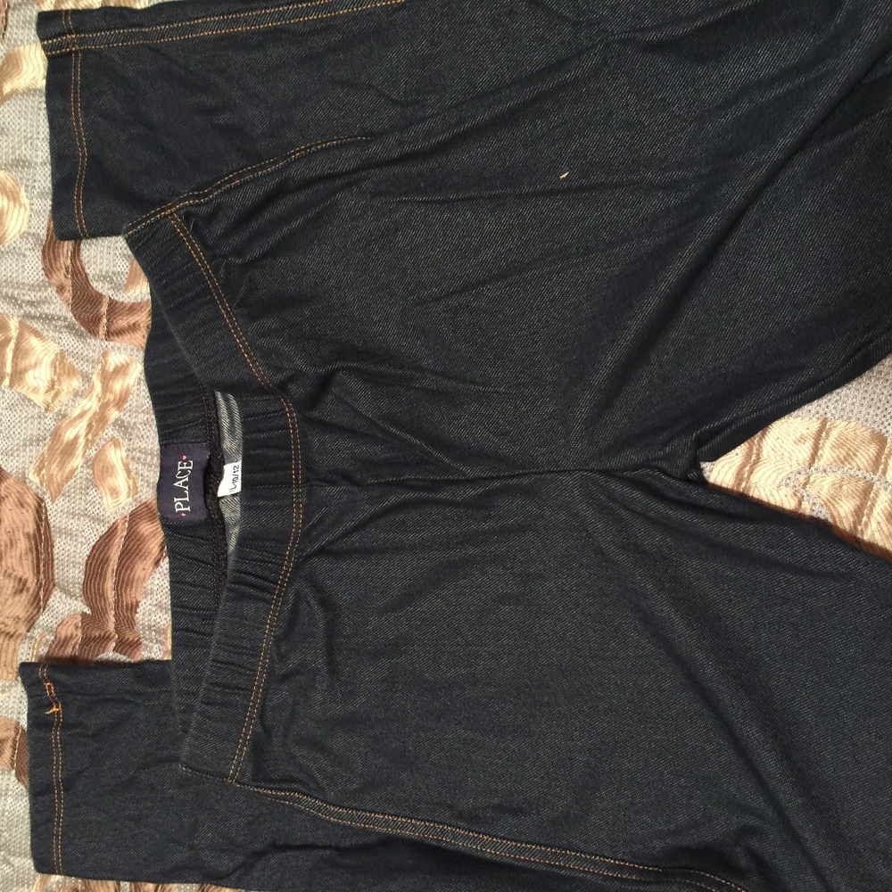 Girls large leggings set of 2- denim and grey